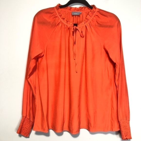 B. Young Francina Blouse Long Sleeve Orange, size 36 - Picture 2 of 9